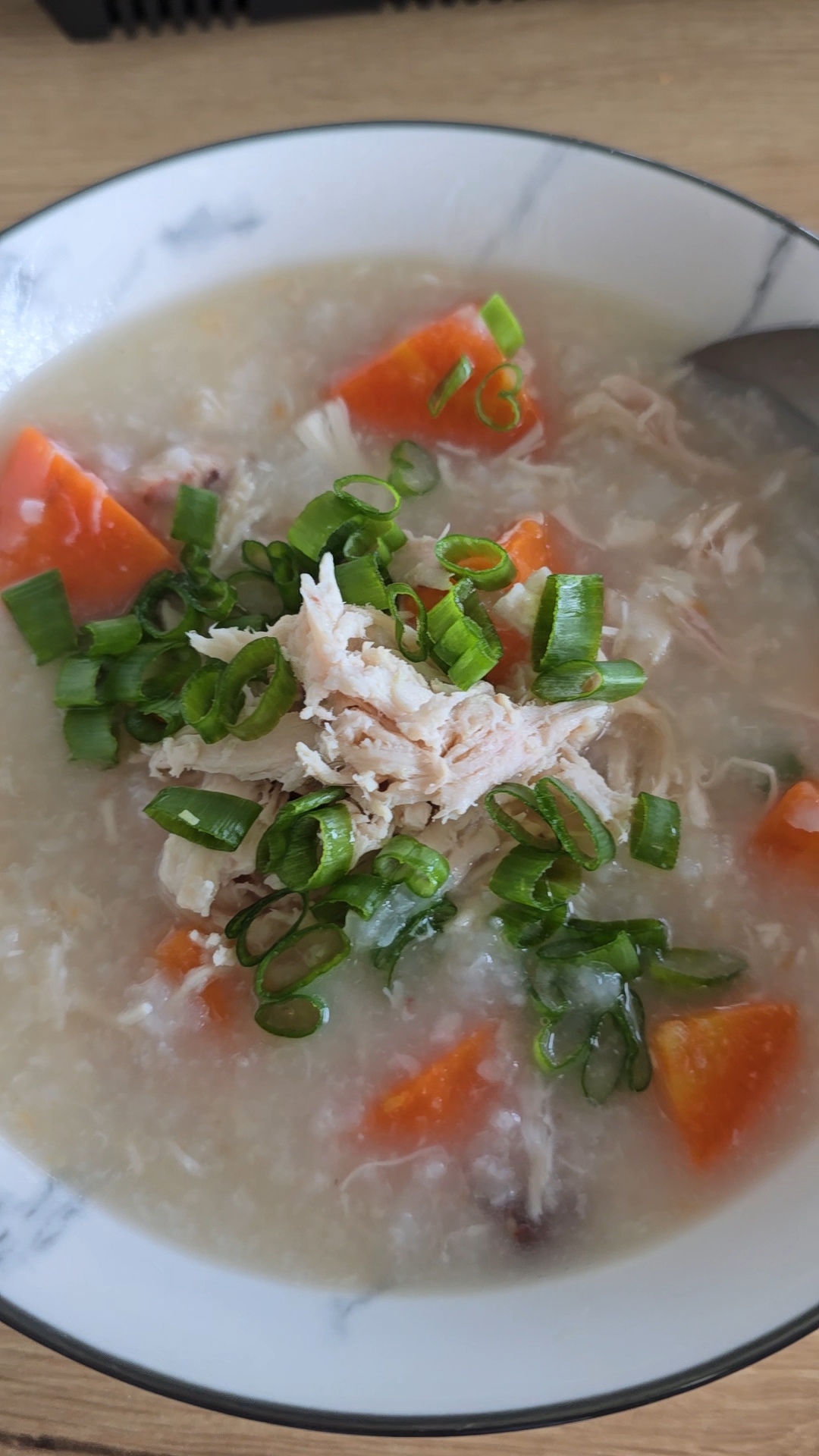 Easy, Leftover Rotisserie Chicken Congee (Healthy!) - Adrienne Ngai